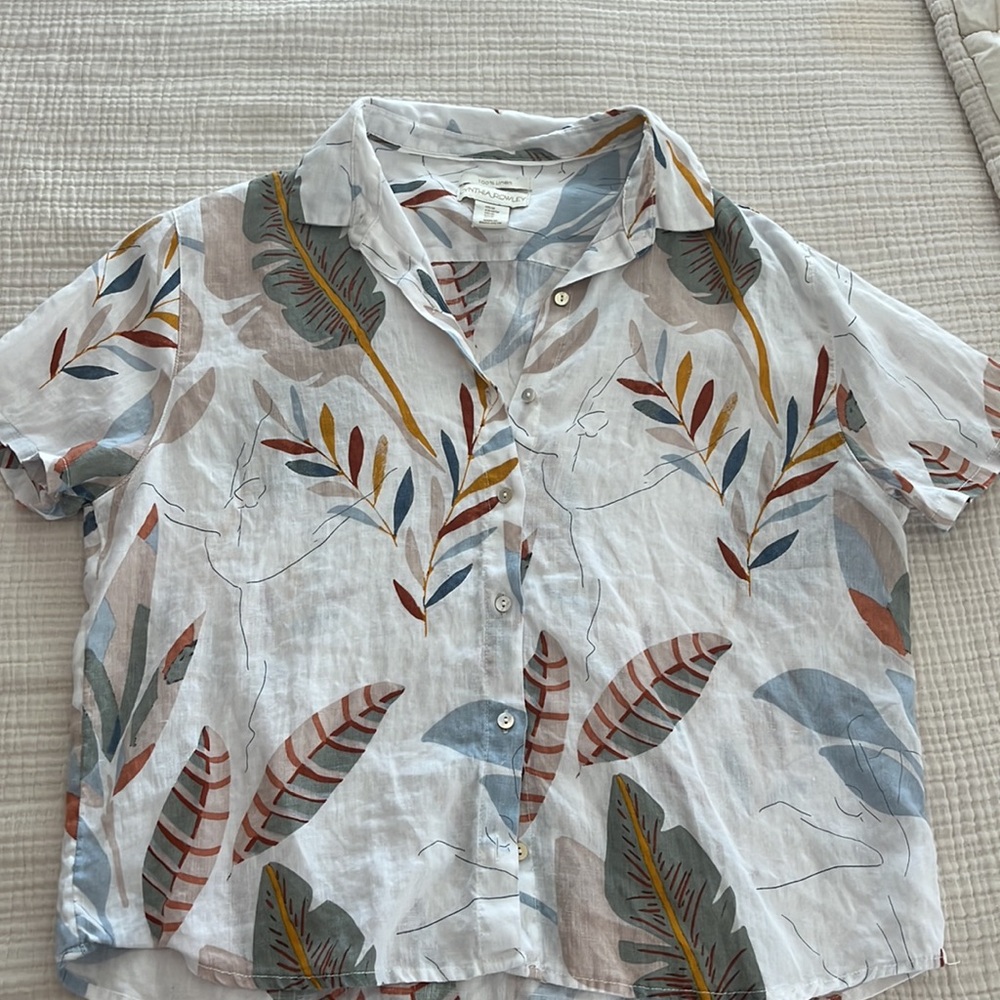 Cynthia Rowley 100% Linen Top